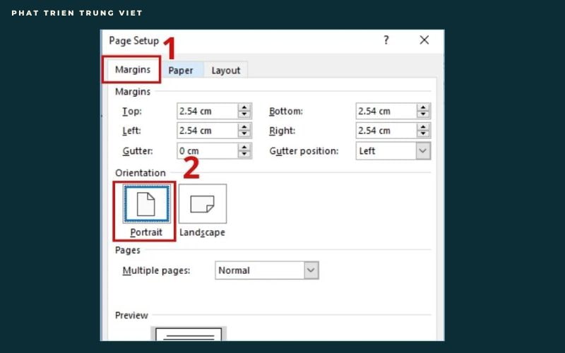 Cách xoay ngang 1 trang giấy trong Word bước 4